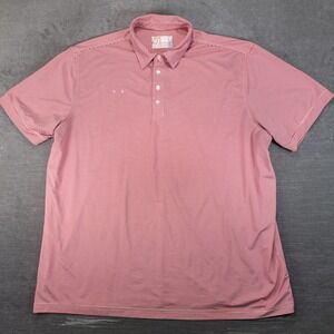 Chick-fil-A Team Style Oobe Hydrochill Mens 2XL Red White‎ Striped Polo Shirt